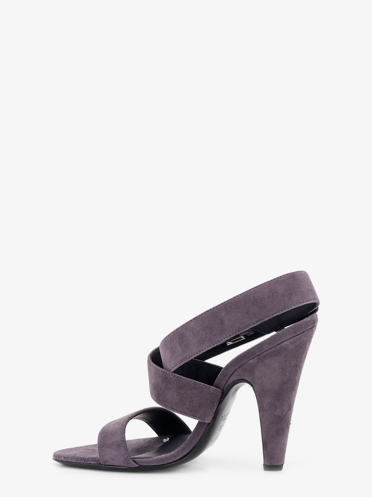 ALAÏA Women's Suede Heeled Sandals Beige