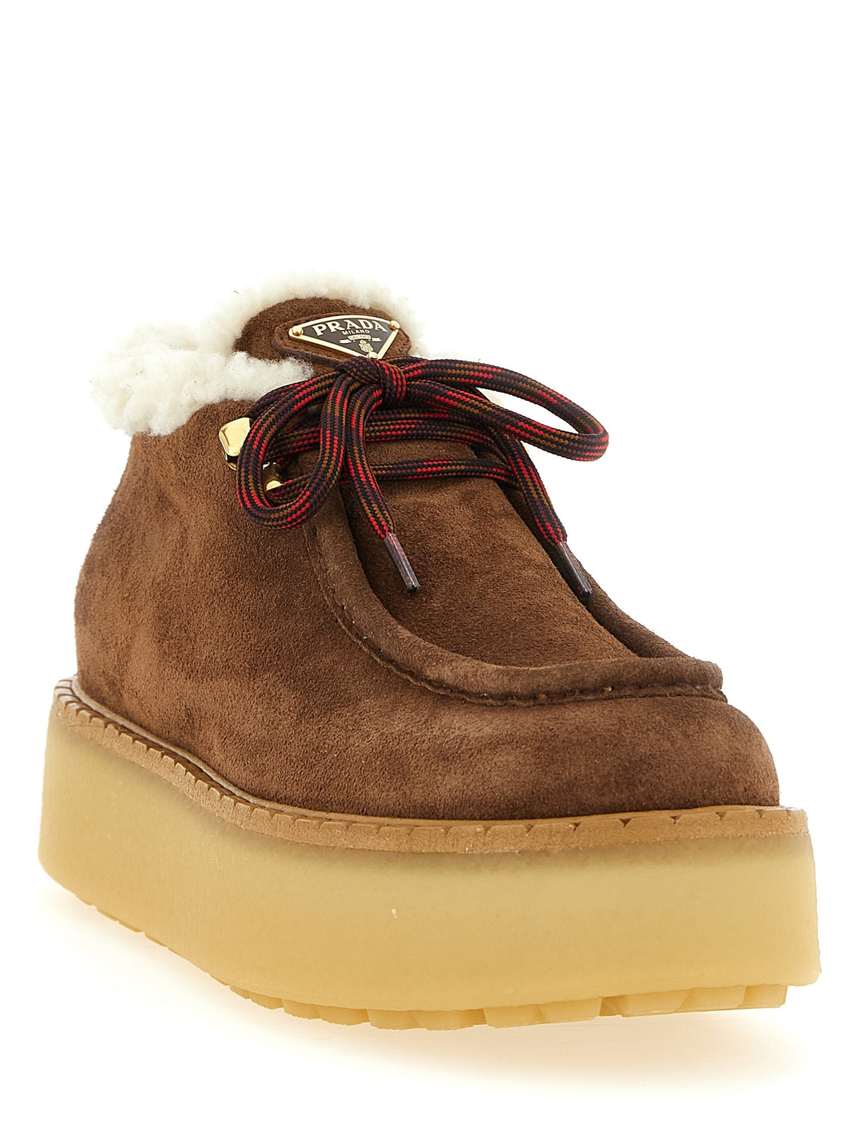 PRADA Suede Lace Ups Brown, view 2