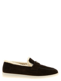 PRADA Suede Loafers Brown