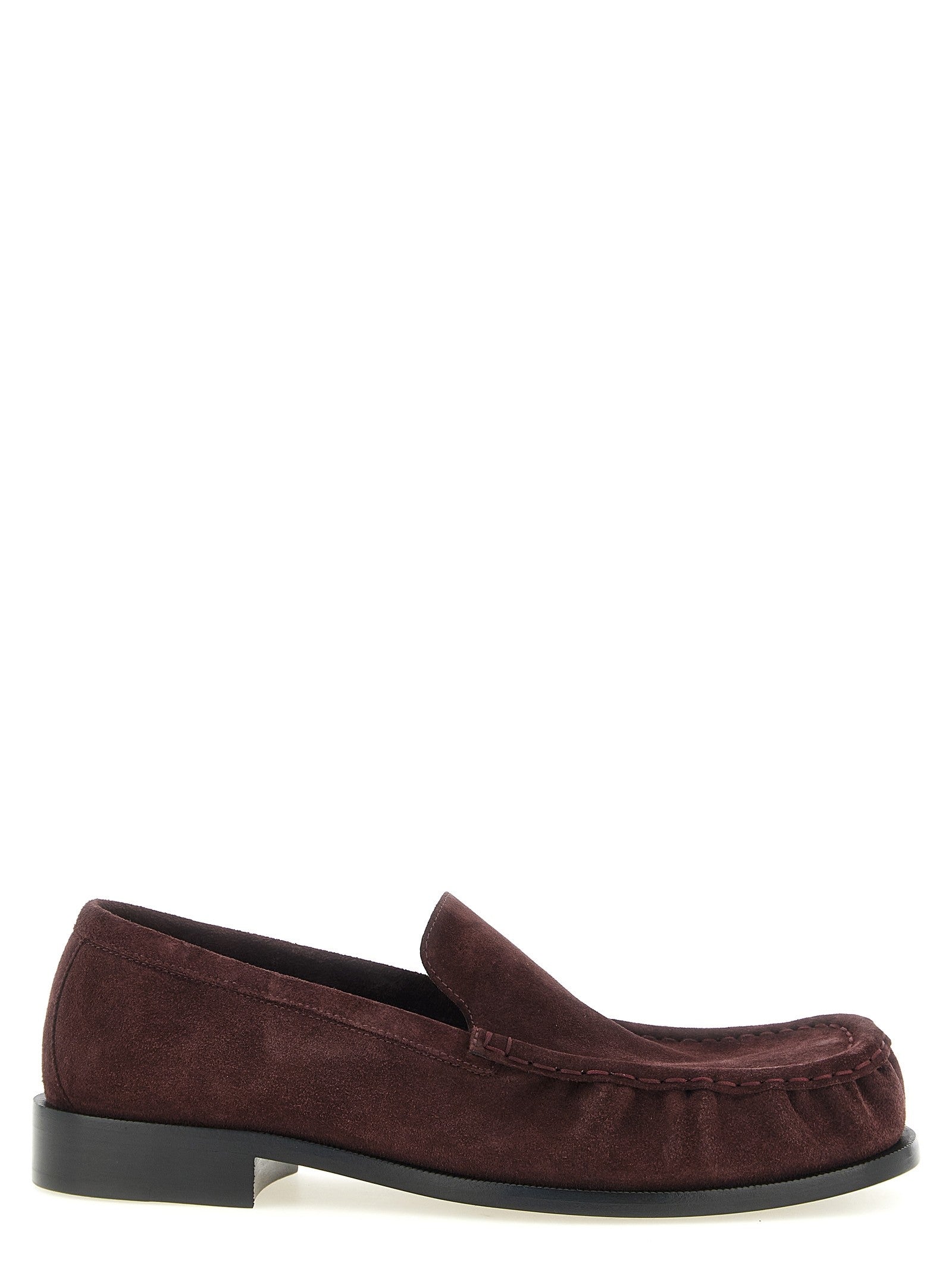 Dries Van Noten Suede Loafers Red