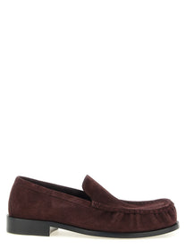 Dries Van Noten Suede Loafers Red