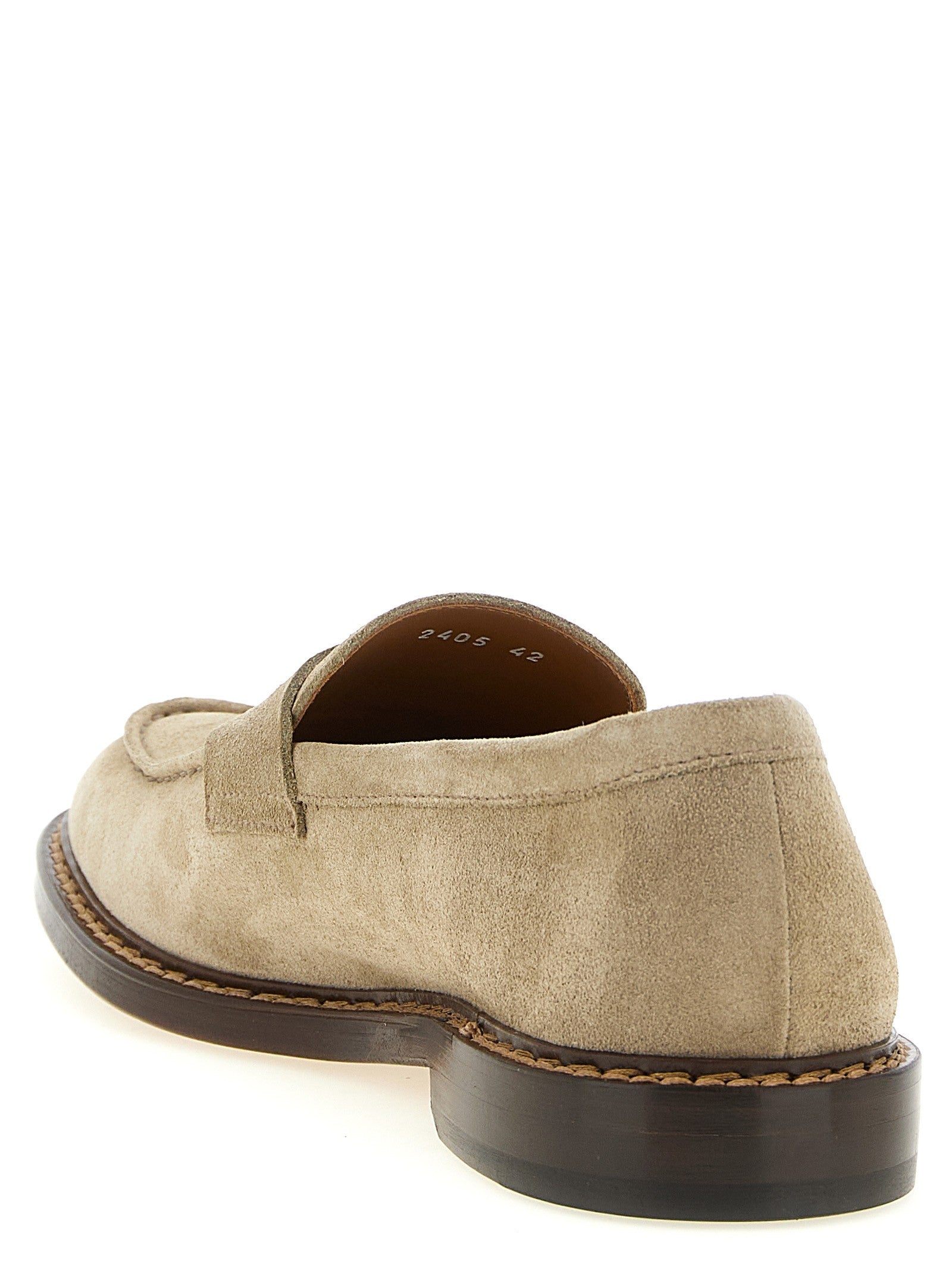 Doucal's Suede Loafers Beige