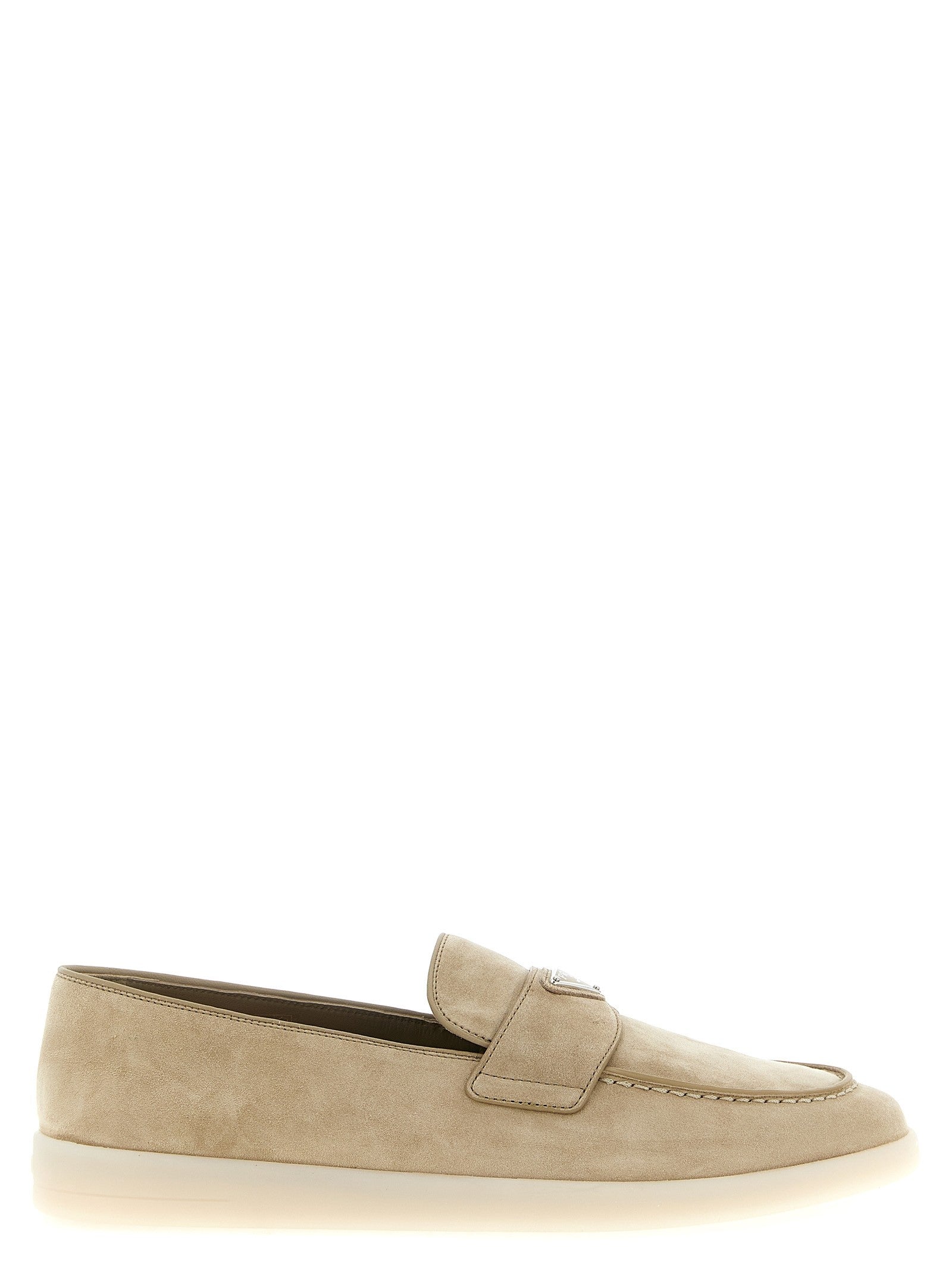 Prada Suede Loafers Beige