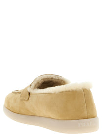 PRADA Suede Loafers Beige, view 3