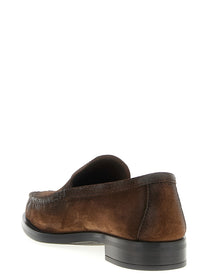 PRADA Suede Loafers Brown