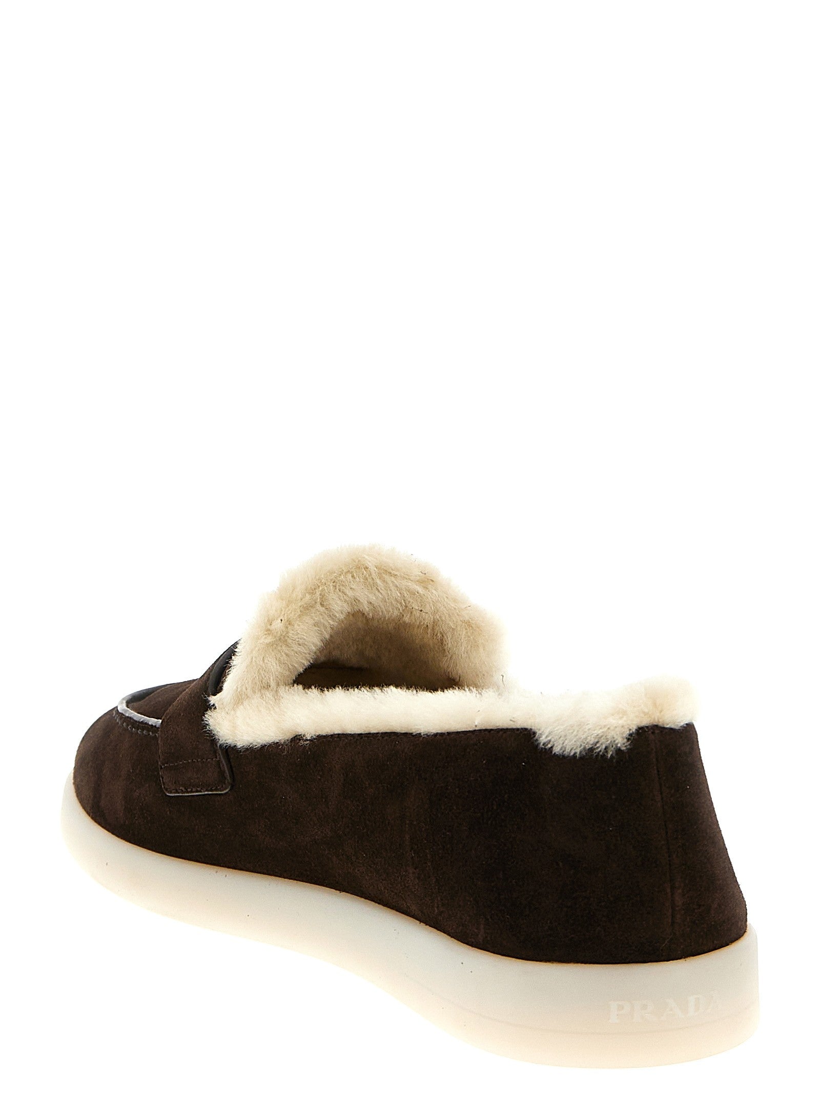 PRADA Suede Loafers Brown