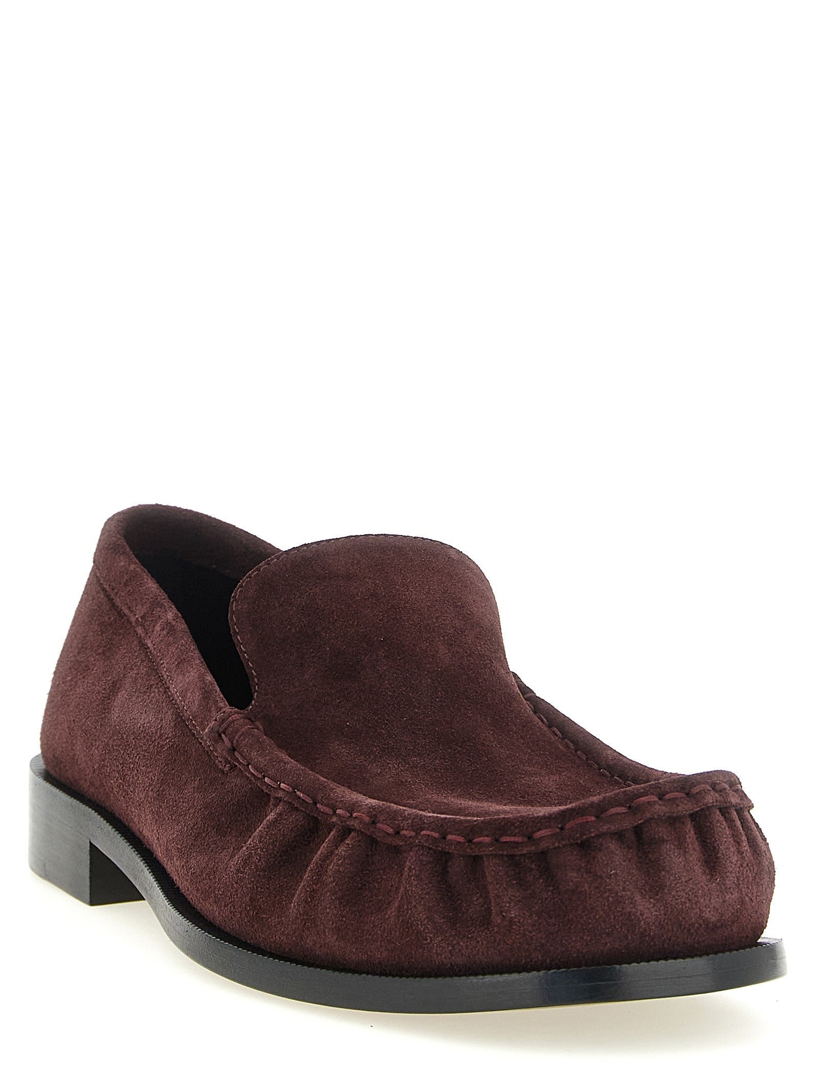 Dries Van Noten Suede Loafers Red