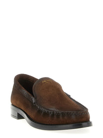 PRADA Suede Loafers Brown