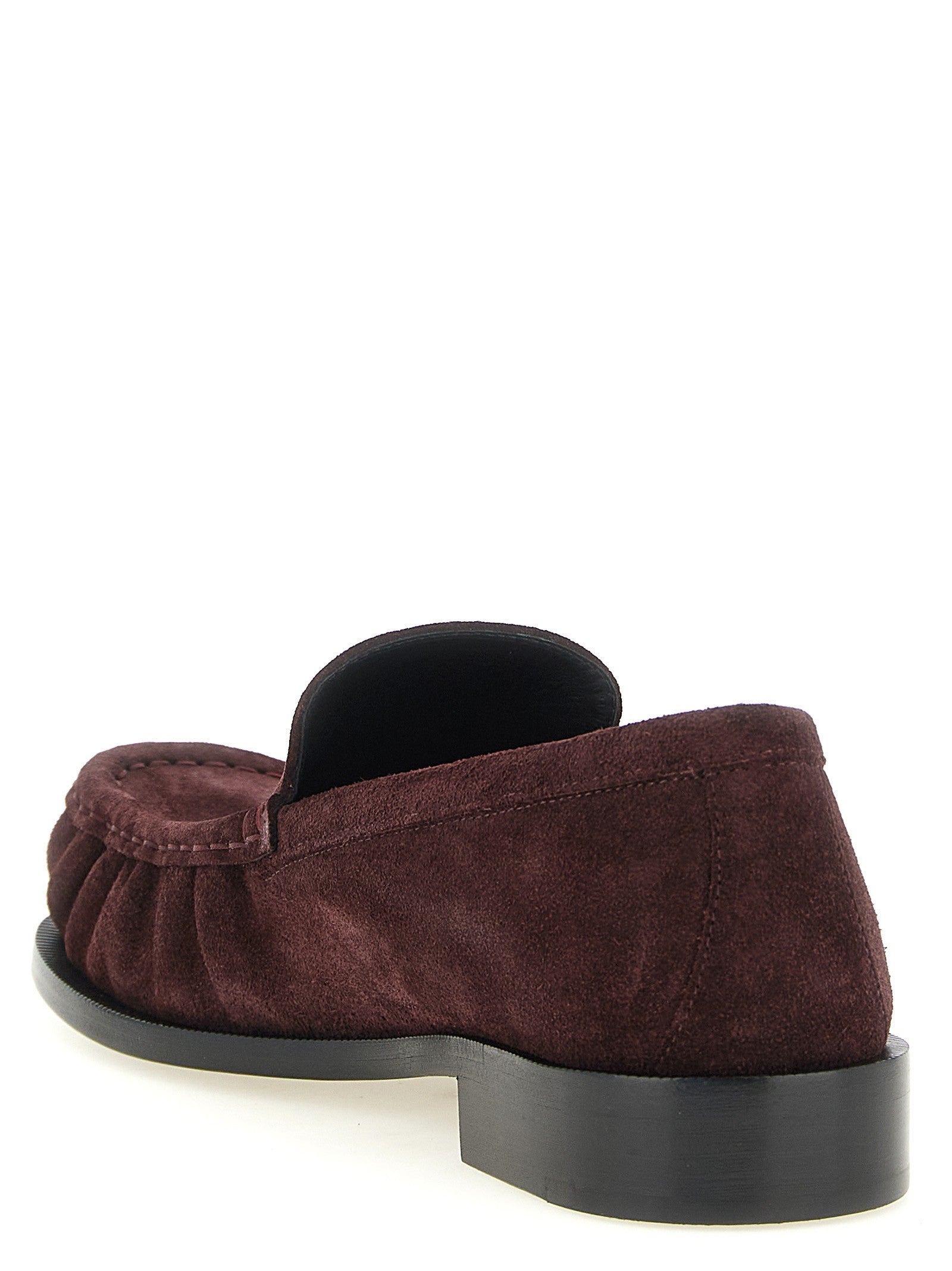 Dries Van Noten Suede Loafers Red