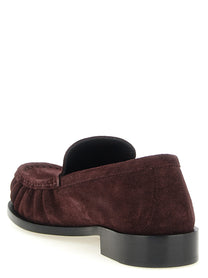 Dries Van Noten Suede Loafers Red