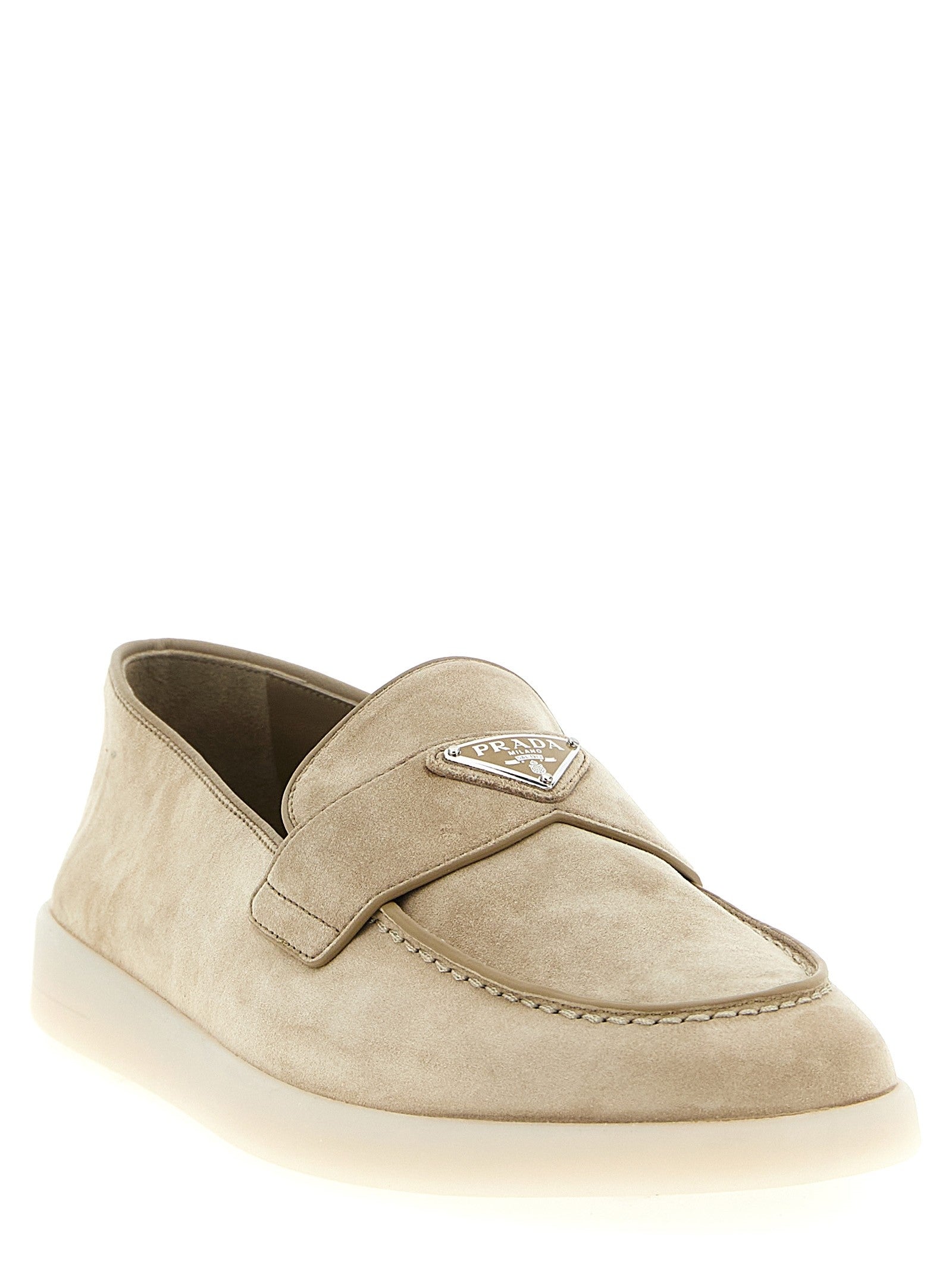 Prada Suede Loafers Beige