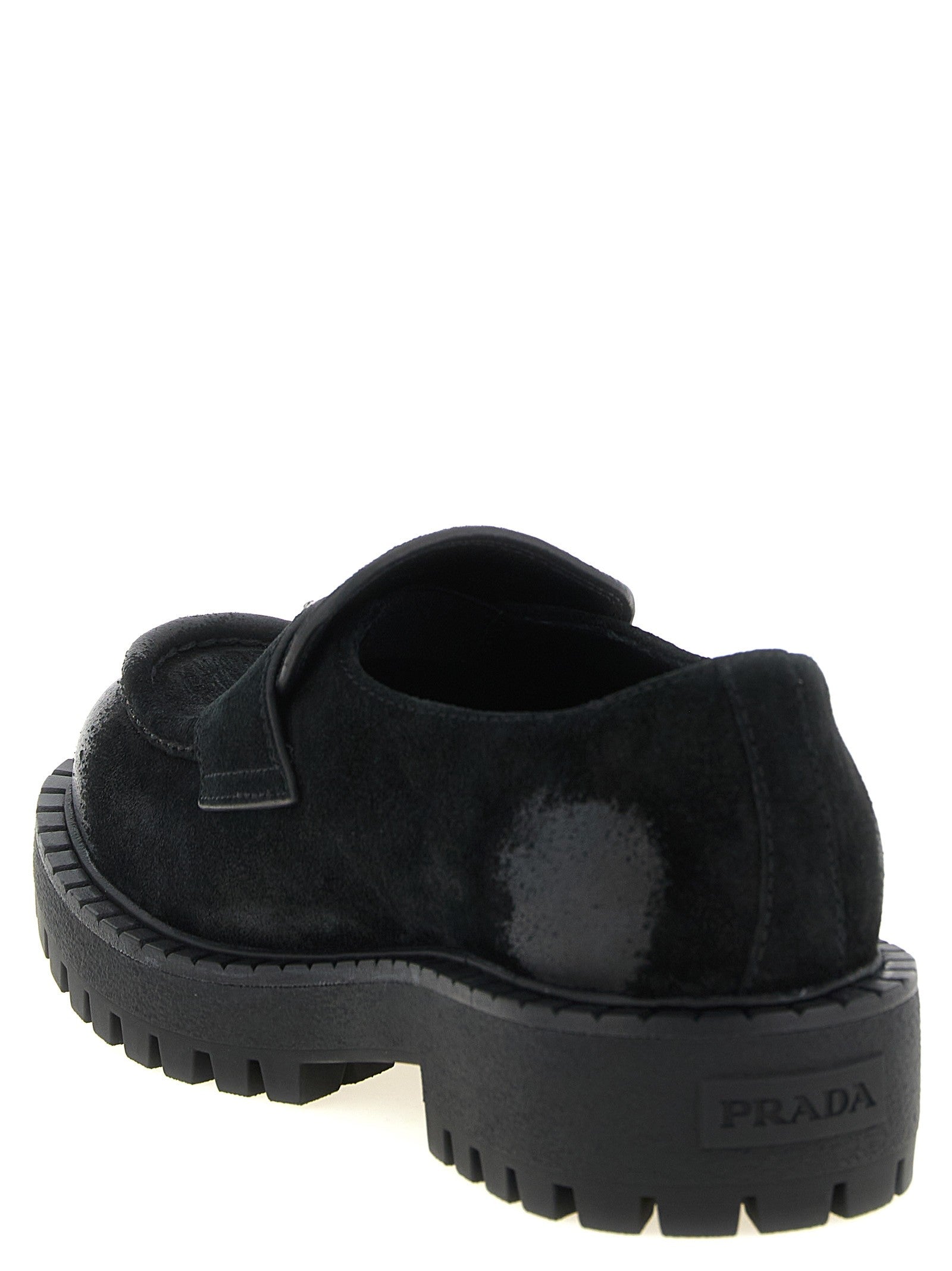 Prada Suede Loafers Black
