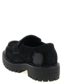 Prada Suede Loafers Black