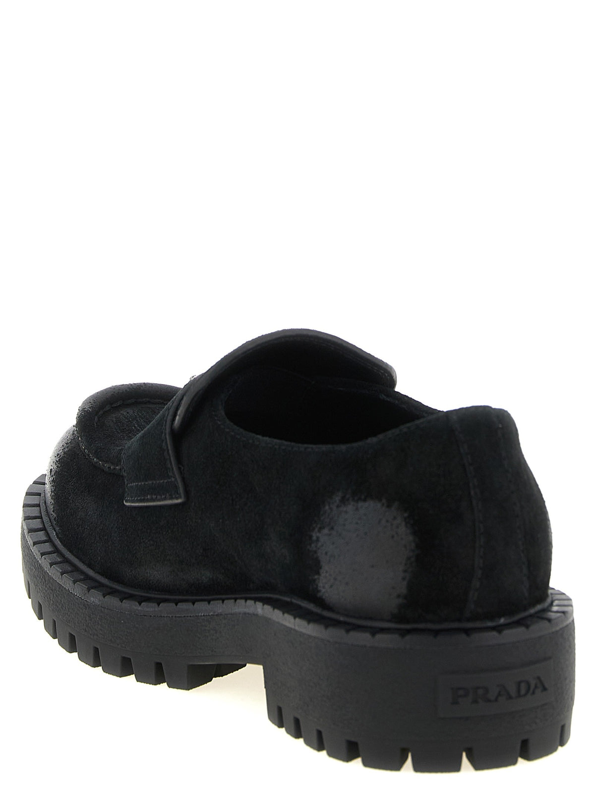 PRADA Suede Loafers Black, view 3