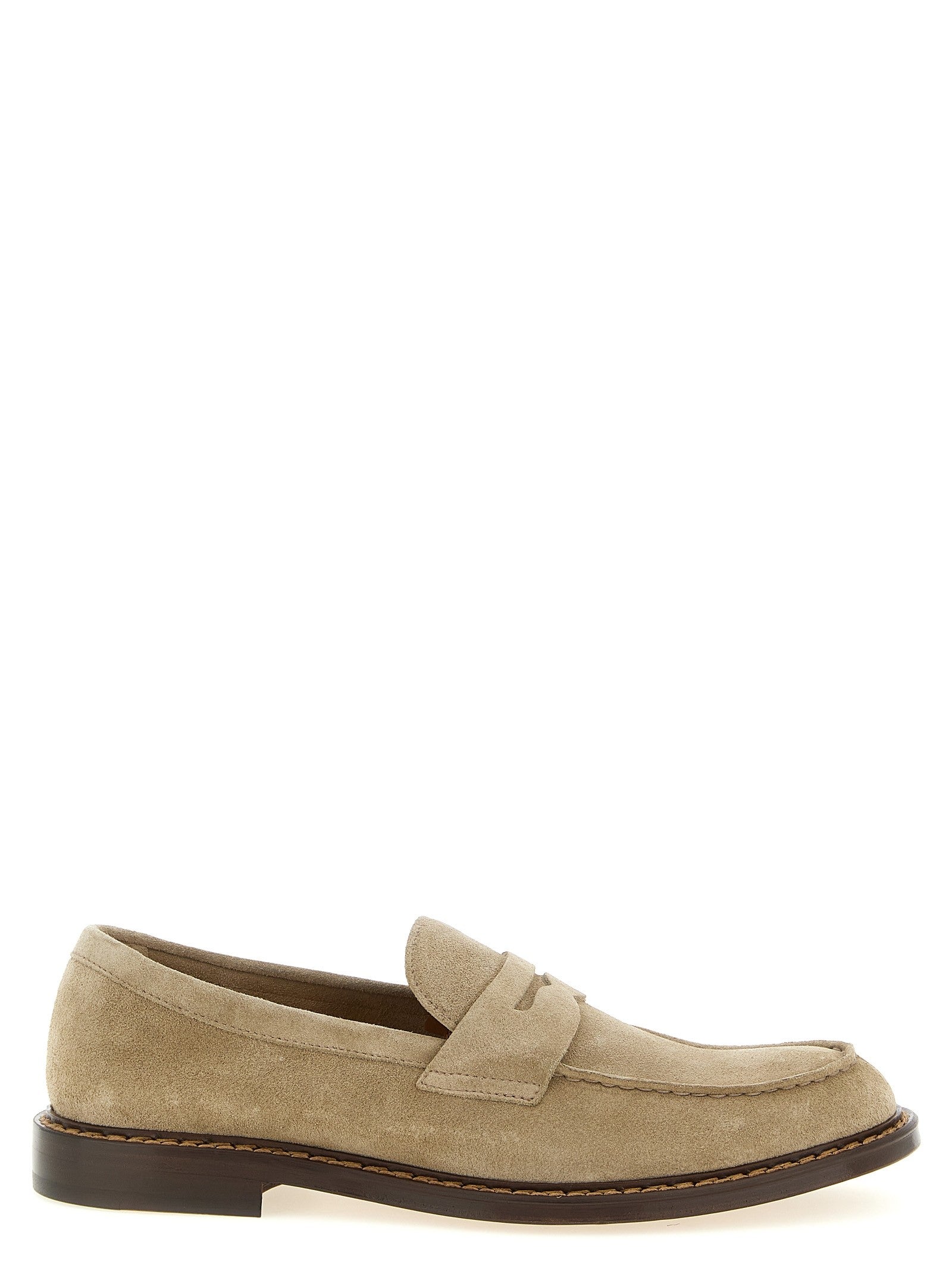 Doucal's Suede Loafers Beige
