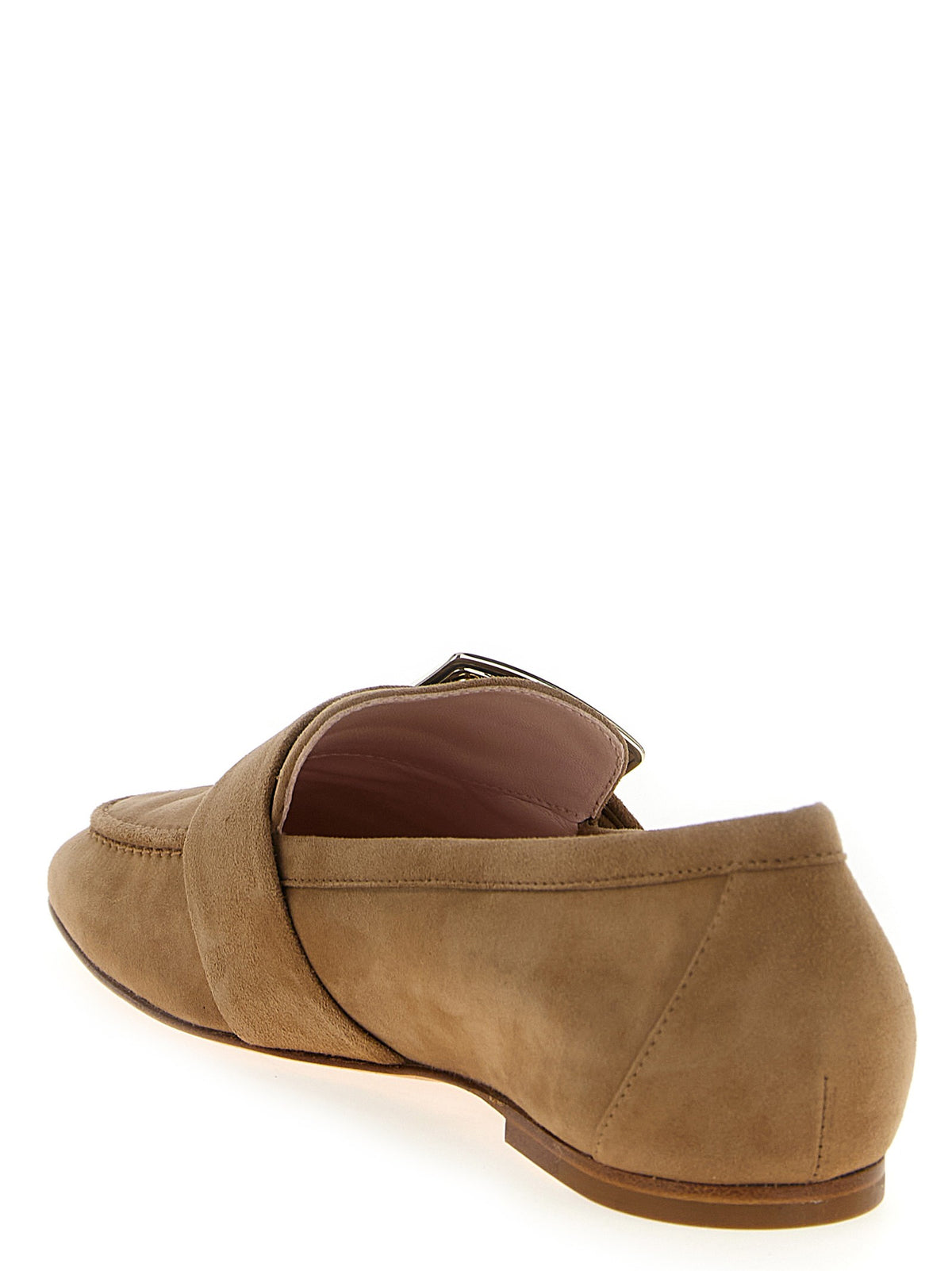 Roger Vivier Suede Loafers Beige, view 3