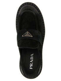 Prada Suede Loafers Black