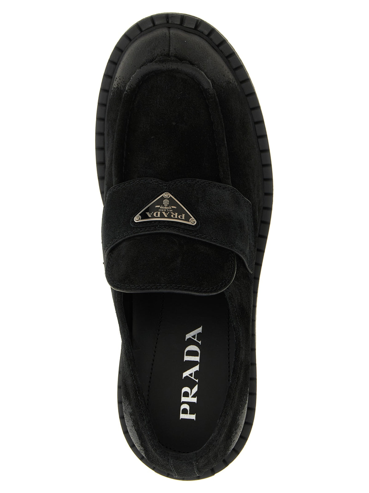 PRADA Suede Loafers Black, view 4
