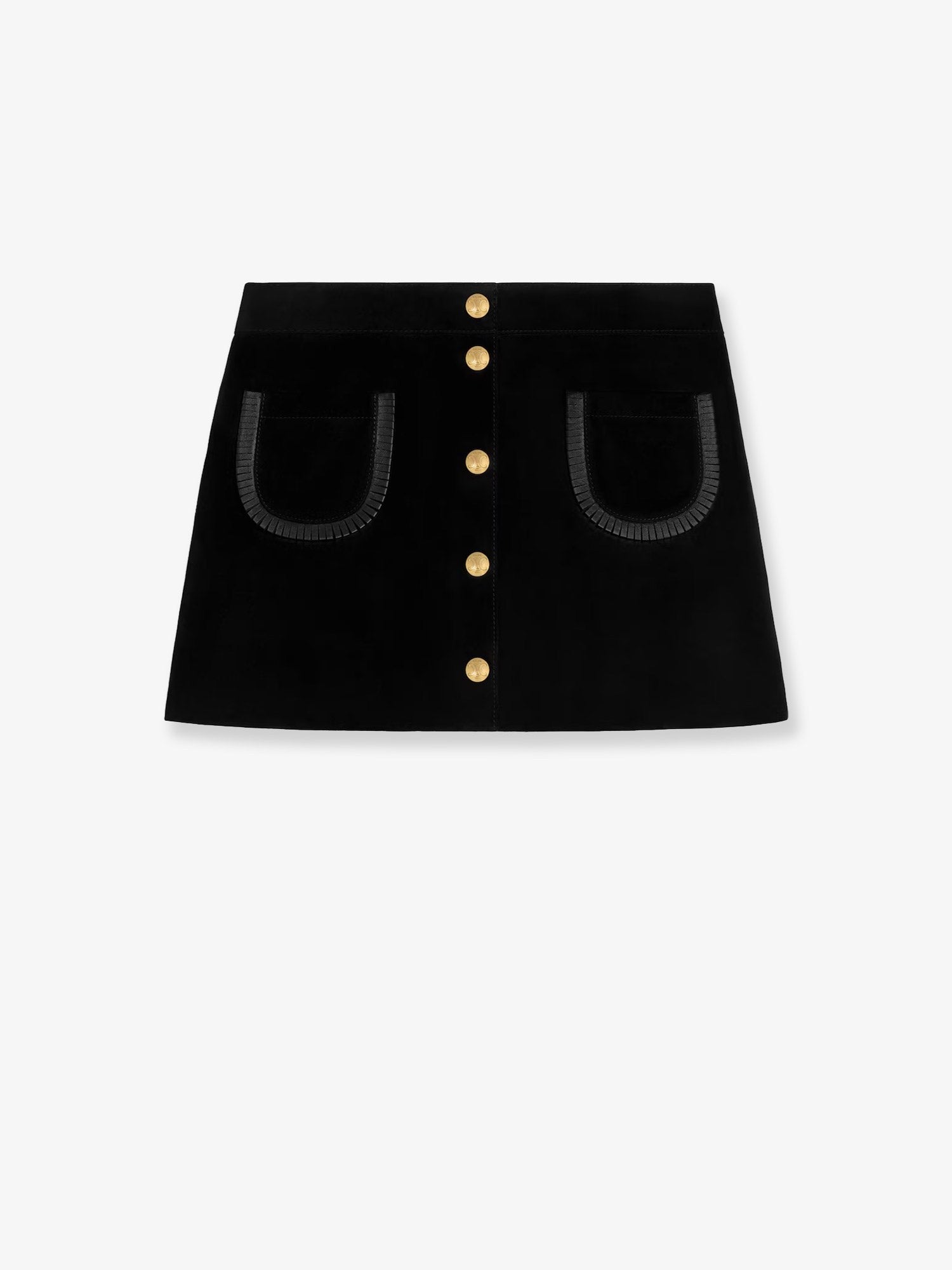 Celine Women's Suede Miniskirt Black Celine