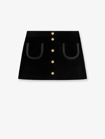 Celine Women's Suede Miniskirt Black