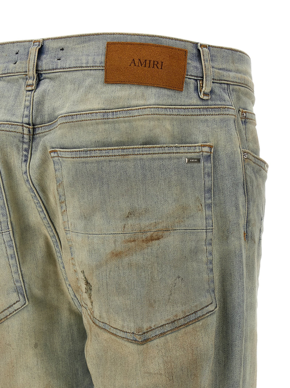 AMIRI Suede MX1 Jeans Beige