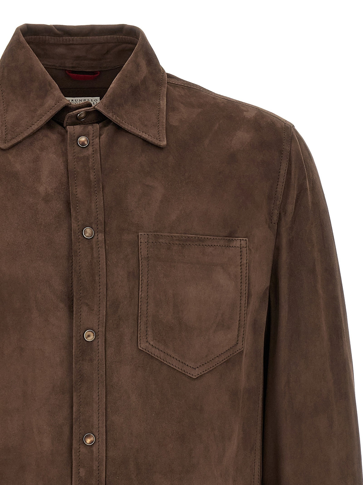 Brunello Cucinelli Suede Overshirt Brown
