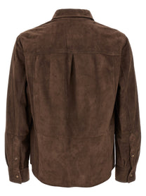 Brunello Cucinelli Suede Overshirt Brown