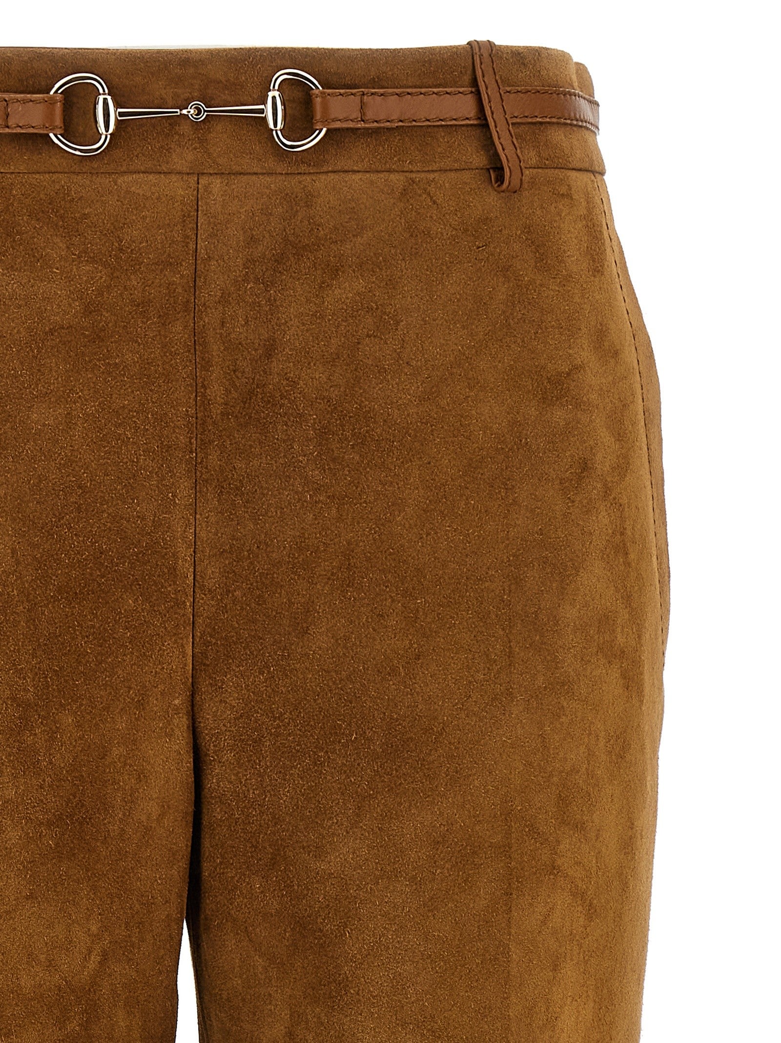 Gucci Suede Pants Brown