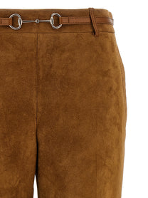 Gucci Suede Pants Brown