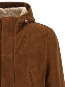 Brunello Cucinelli Suede Parka Brown