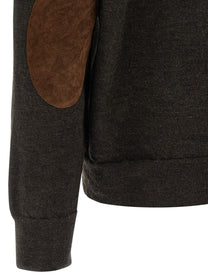 Maison Margiela Suede Patch Polo Shirt Brown