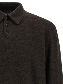Maison Margiela Suede Patch Polo Shirt Brown