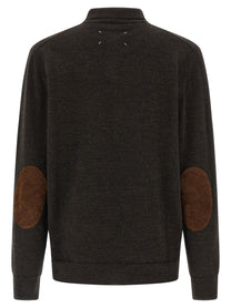 Maison Margiela Suede Patch Polo Shirt Brown