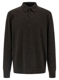 Maison Margiela Suede Patch Polo Shirt Brown