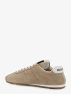 Miu Miu Women's Suede Plume Sneakers Beige, view 3