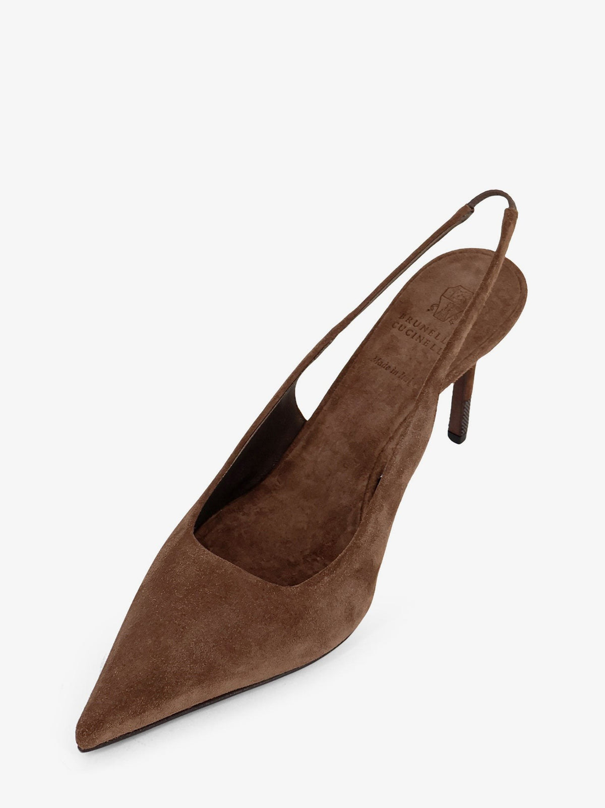 Brunello Cucinelli Women's Suede Pumps Beige, view 4