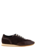 Agnona Suede Runner Sneakers Brown