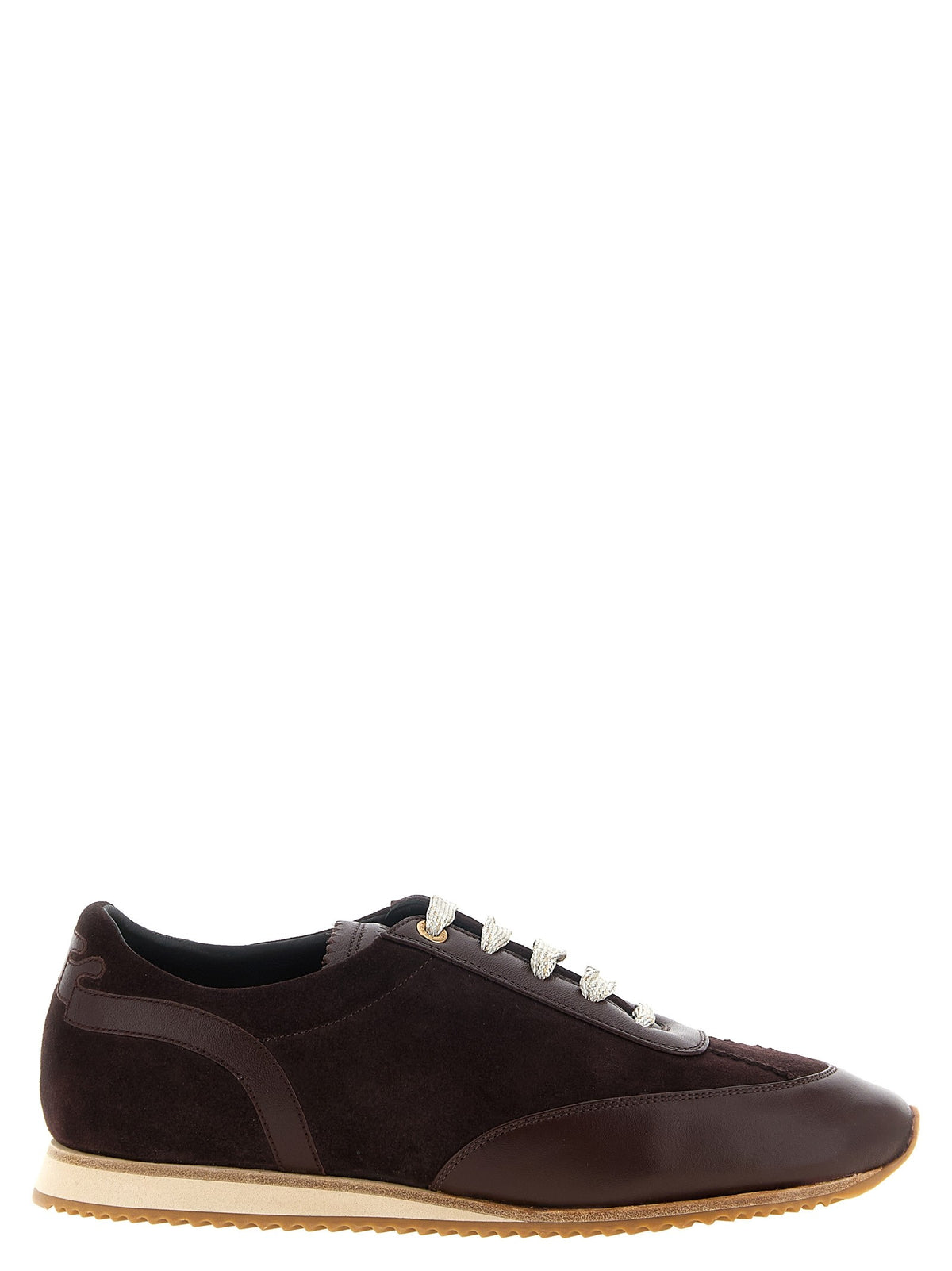 Agnona Suede Runner Sneakers Brown