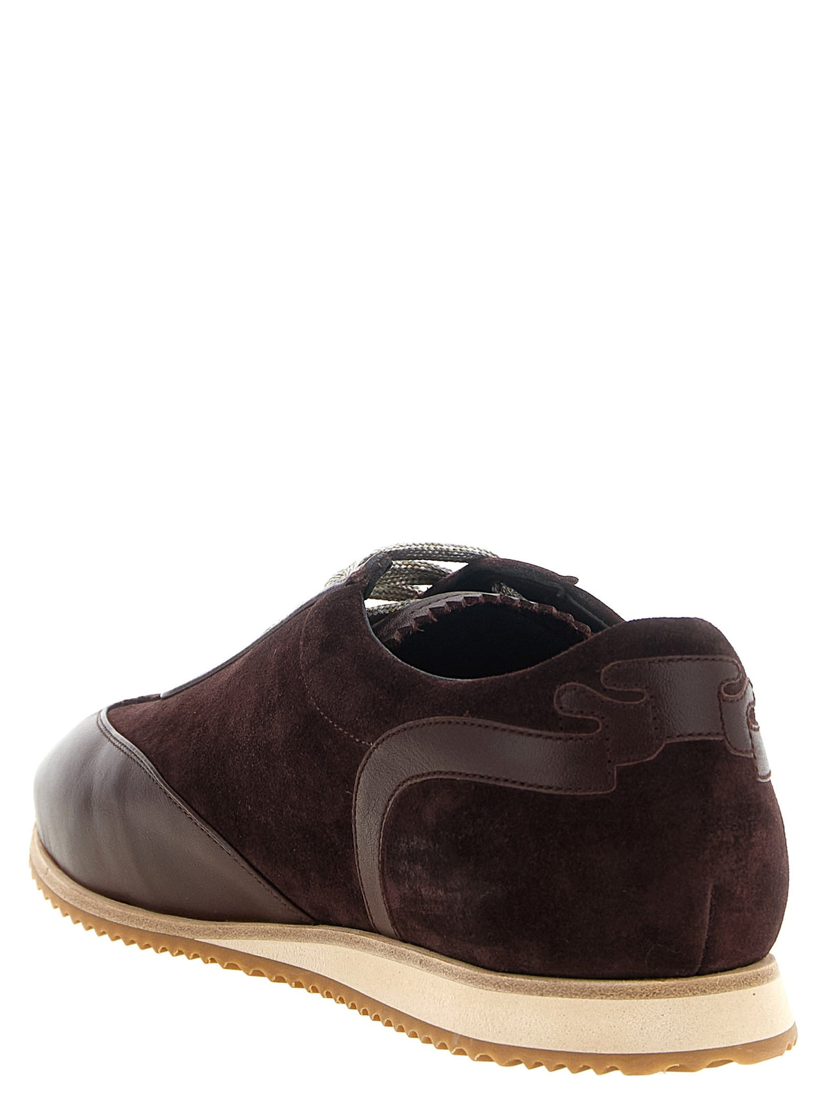 Agnona Suede Runner Sneakers Brown