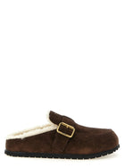 PRADA Suede Sabots Brown