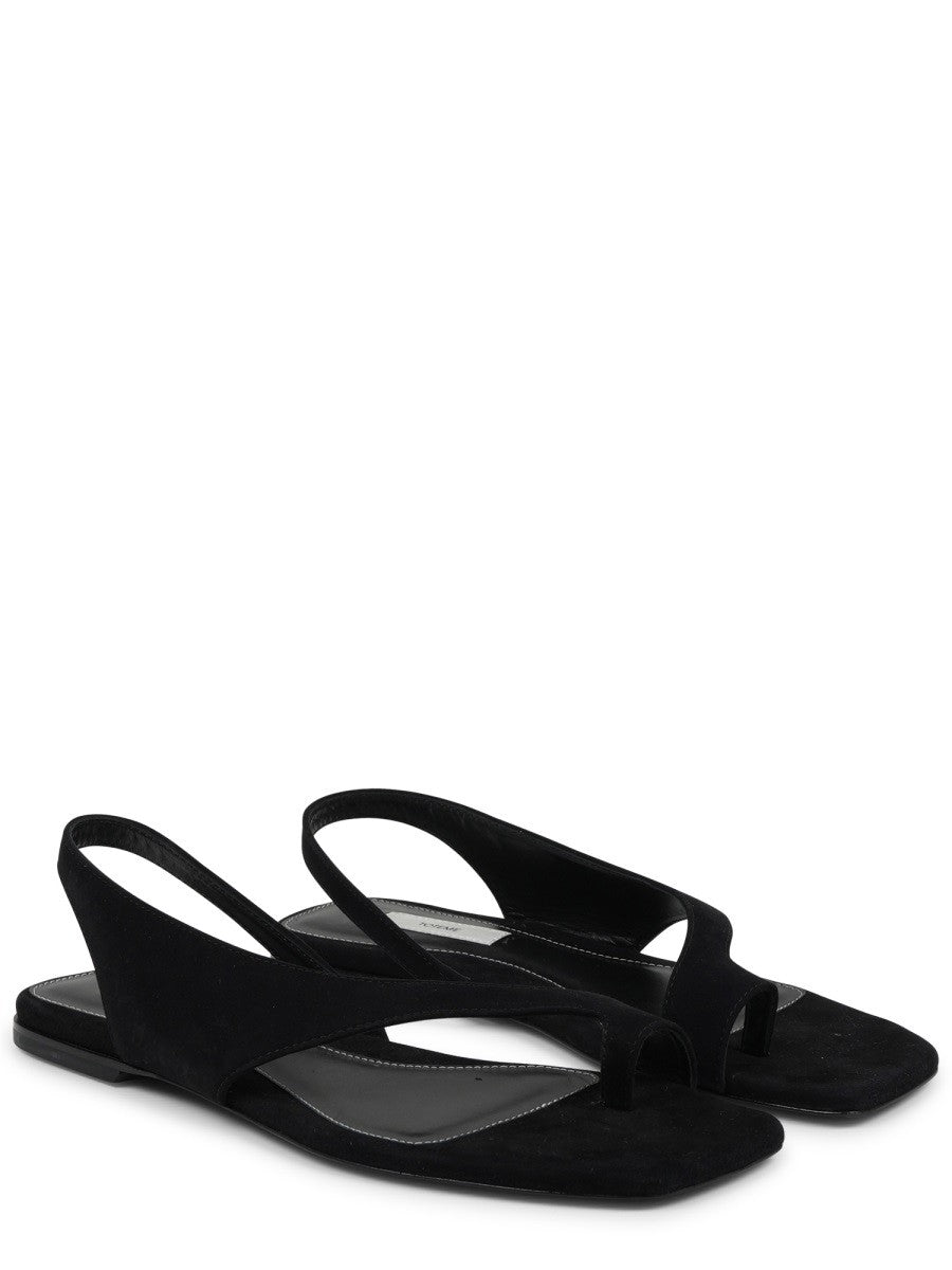Toteme Women's Suede Sandal Black