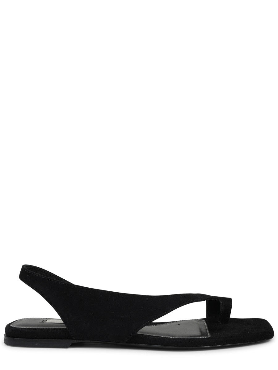 Toteme Women's Suede Sandal Black