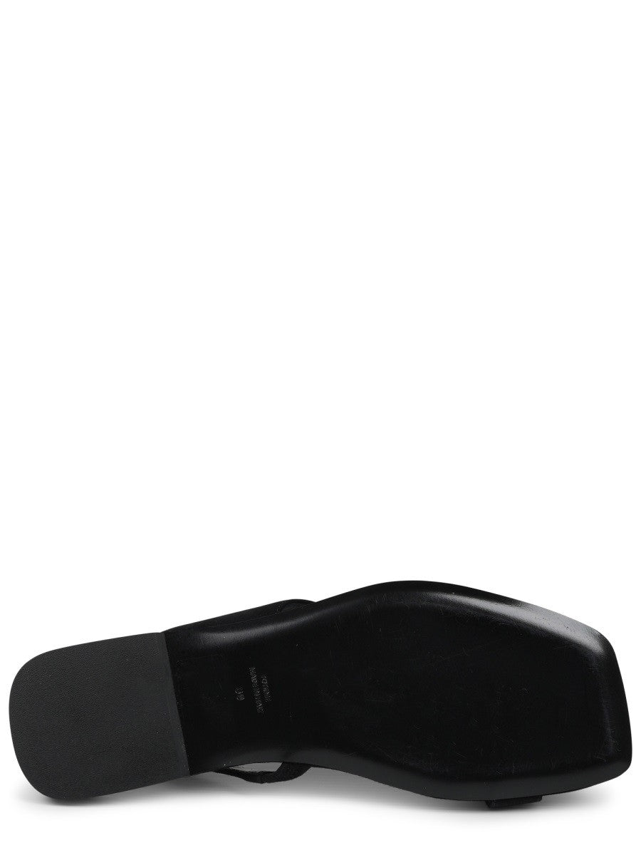 Toteme Women's Suede Sandal Black