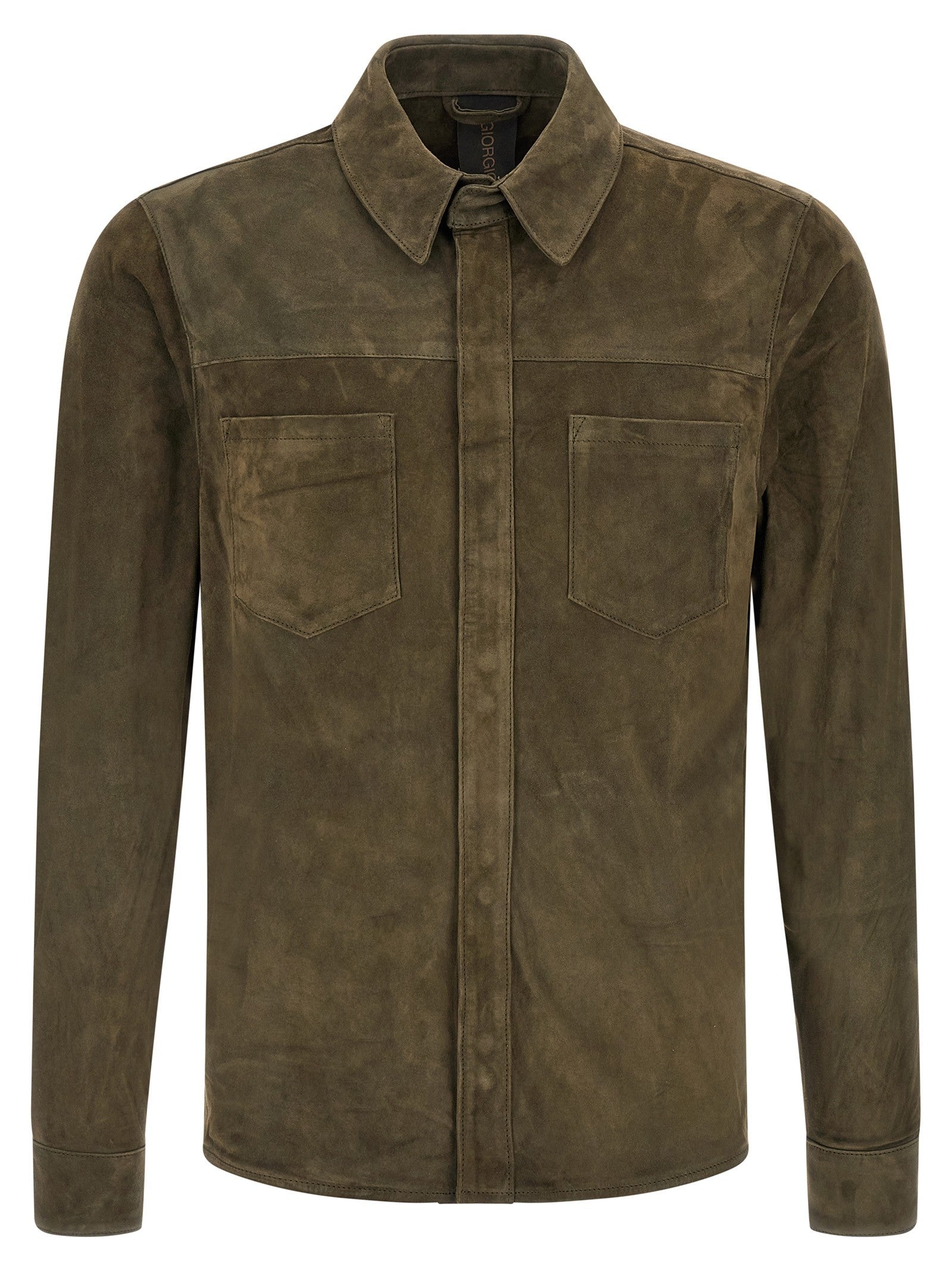 Giorgio Brato Suede Shirt Gloves Green