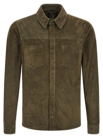 Giorgio Brato Suede Shirt Gloves Green