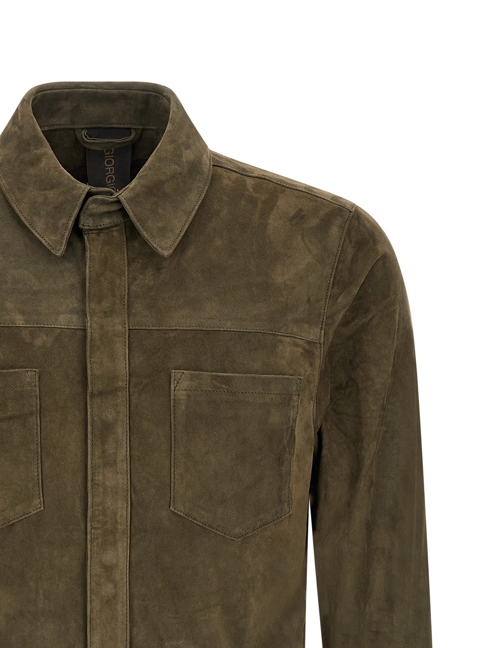 Giorgio Brato Suede Shirt Gloves Green