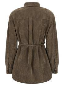 Fendi Suede Shirt Grey