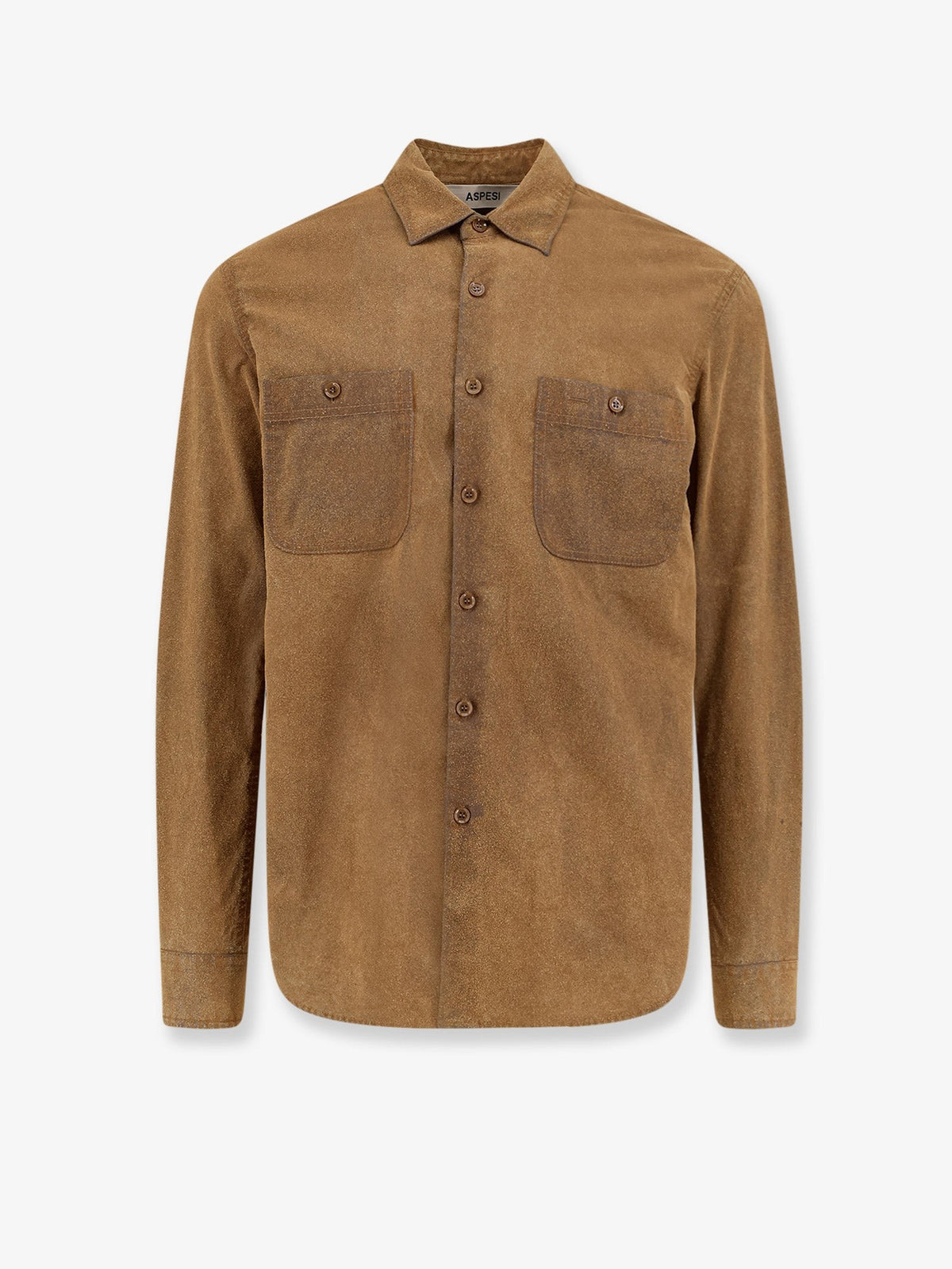 ASPESI Men's Suede Shirt Orange