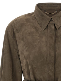 Fendi Suede Shirt Grey
