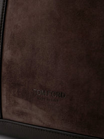 Tom Ford Men's Suede Shopping Bag Brown